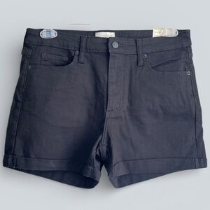 Universal Thread 4" Black Cotton Shorts Size 12 31R High Rise NWT